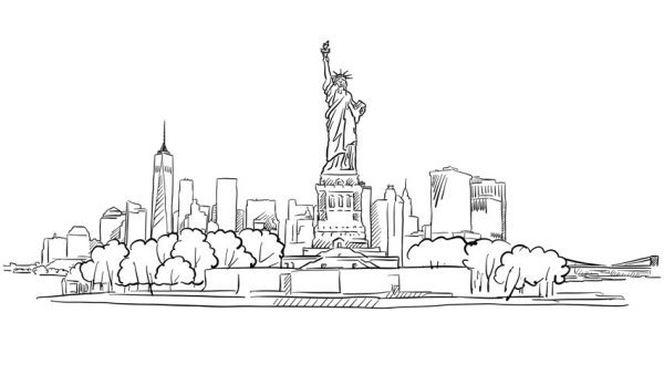 Рисунок New York легко