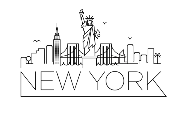 Эскиз города Нью Йорк