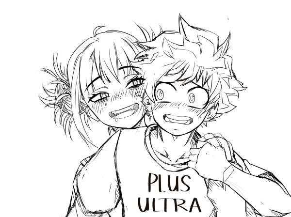 Моя геройская Академия Мидория и тога