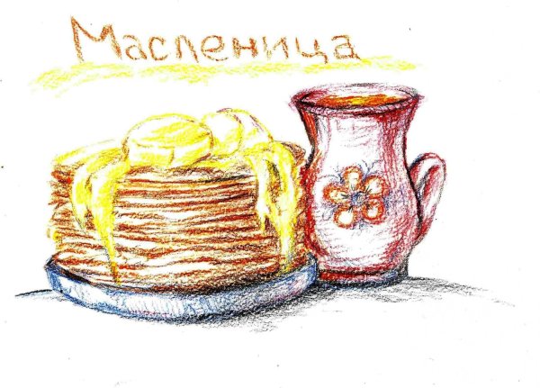 Масленица карандашом