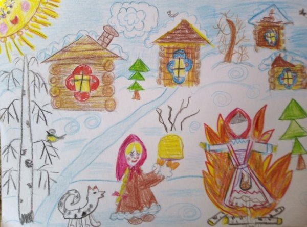 Трафарет Масленицы для аппликации