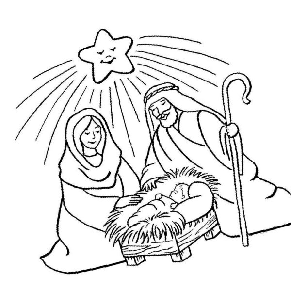 Рисунок Рождество Христово для детей