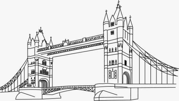 Тауэрский мост в Лондоне раскраска