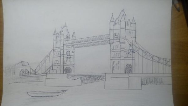 Поэтапное рисование города