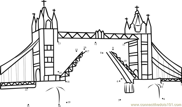 Тауэрский мост Британии раскраска