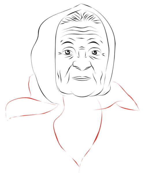 Рисунок пожилого человека