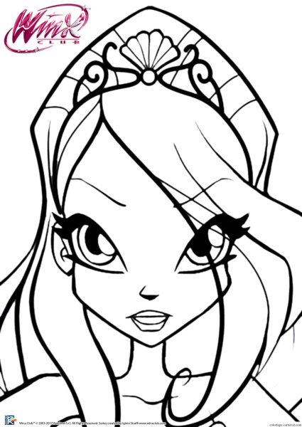 Клуб Винкс Блум для срисовки