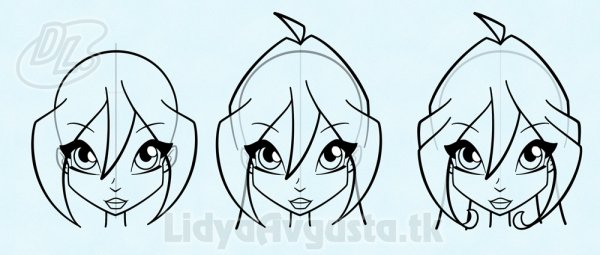 Нарисовать Винкс поэтапно