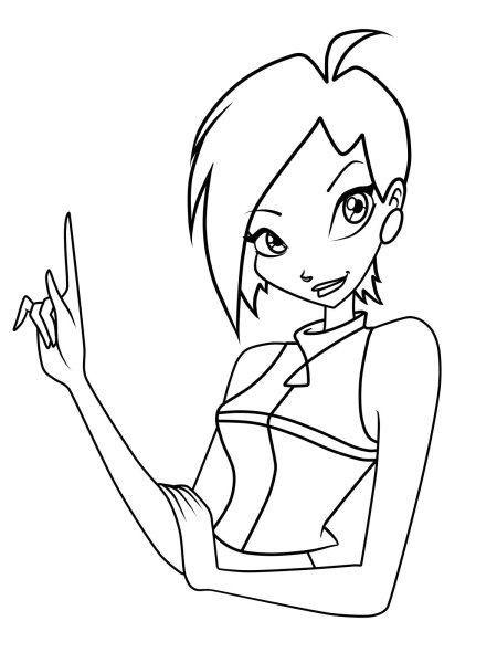 Раскраски феи Винкс Текна