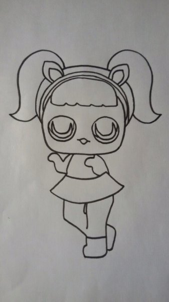 Кукла рисунок для детей легкий