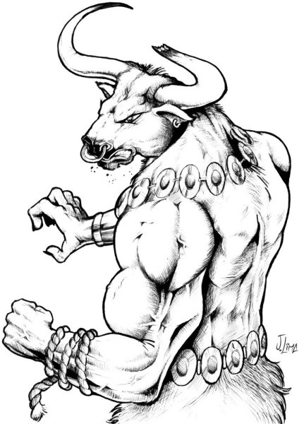 Минотавр для срисовки