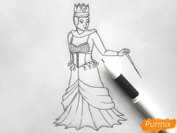 Как нарисовать снежную королеву поэтапно