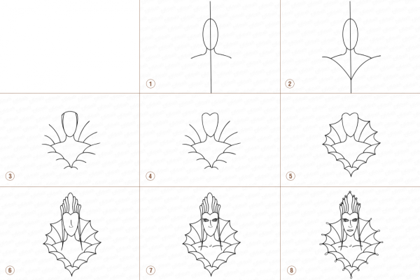 Снежная Королева срисовать легко