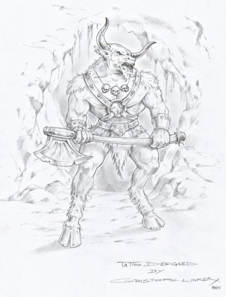 Минотавр для срисовки