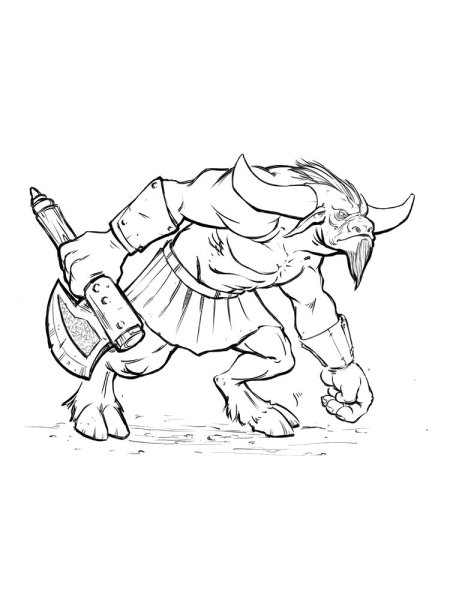Тесей и Минотавр раскраска