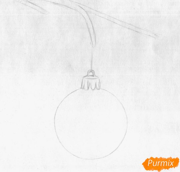 Рисование ветка с шариками