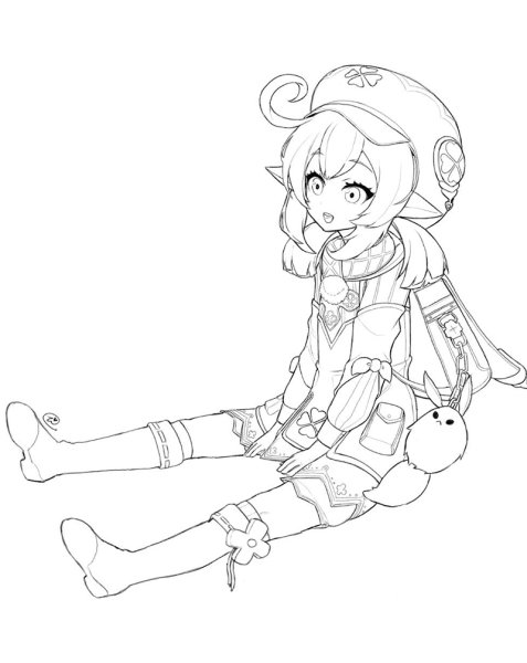 Сяо Геншин набросок