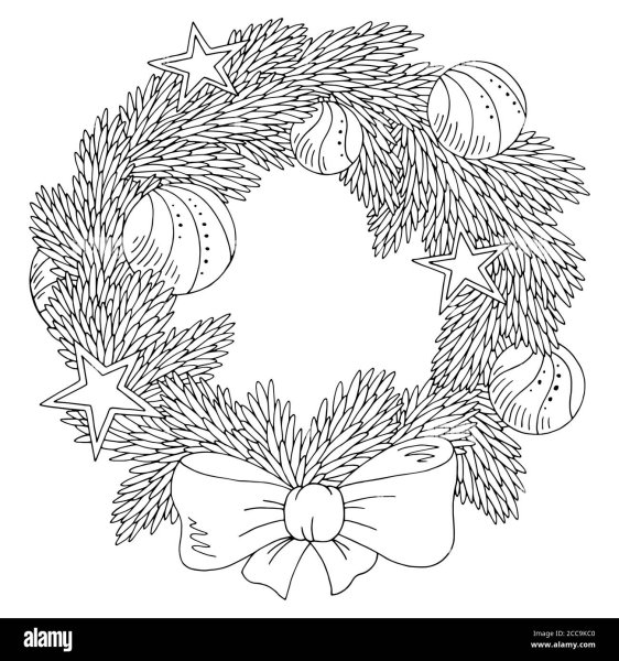 Венок раскраска
