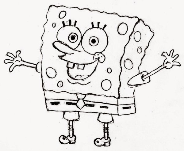 Спанч Боб раскраска