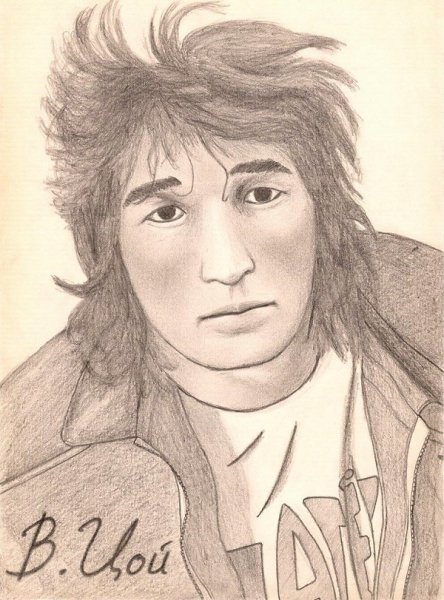 Виктор Цой для срисовки