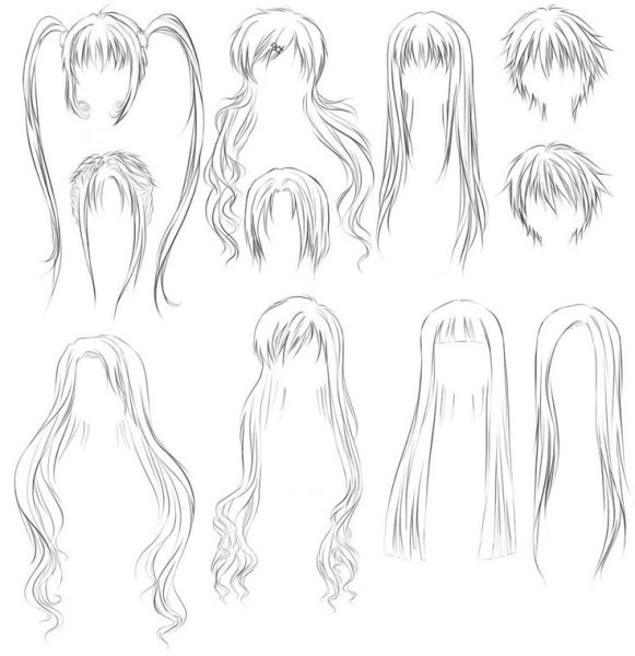 Макет волос для рисования