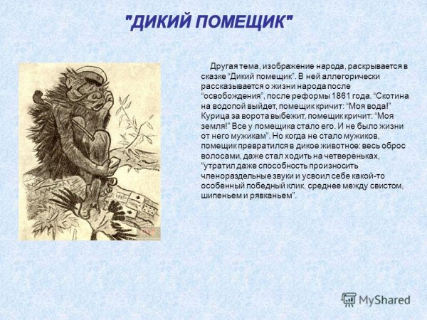 Салтыкова-Щедрина дикий помещик