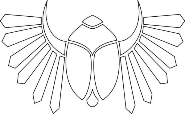 Эскиз украшения в стиле древнеегипетского искусства