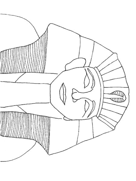 Рисунок сфинкса в Египте легкий