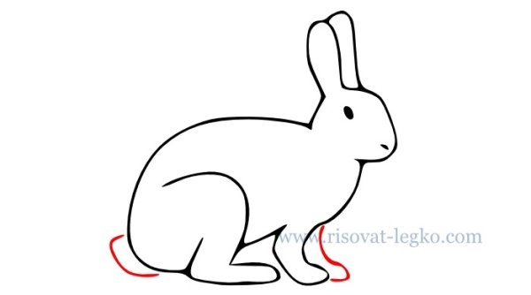 Рисование зайца пошагово