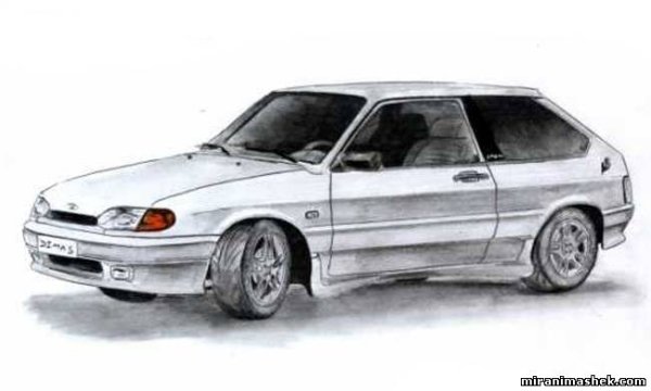 Рисунок машины ВАЗ 2114