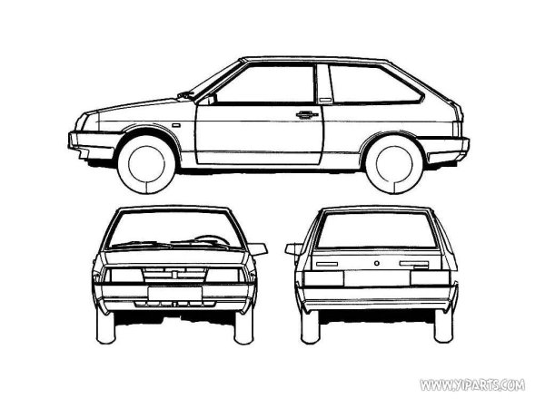 ВАЗ Лада-2109 чертёж