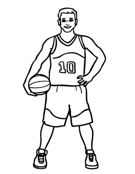 Баскетбол раскраска для детей
