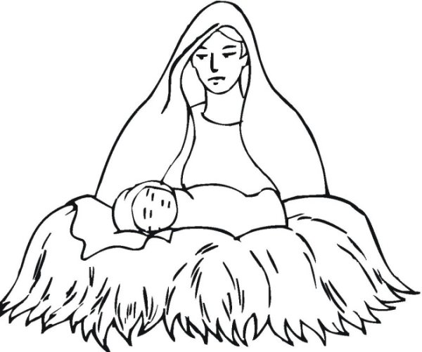 Раскраска Рождество Христово для детей