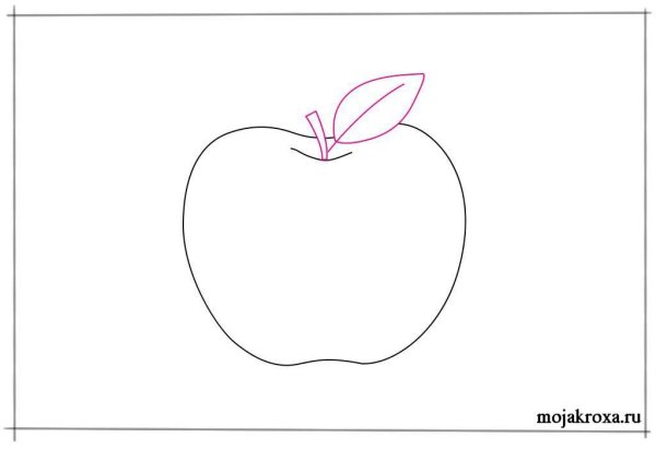 Яблоко карандашом