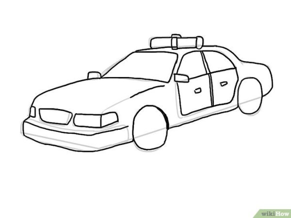 Полицейская машина для рисования