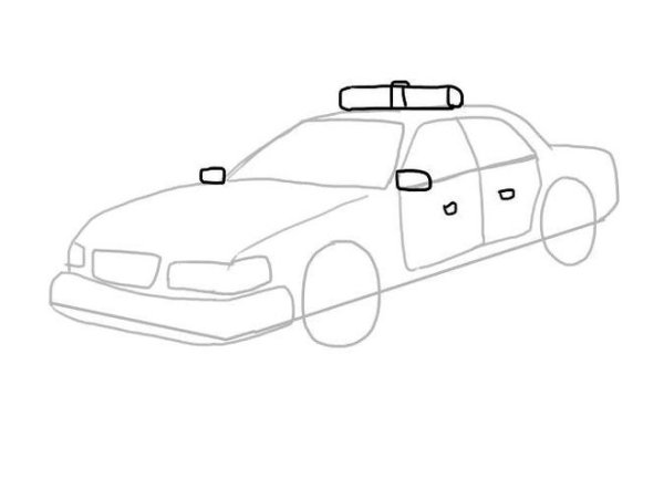 Полиция рисование машины