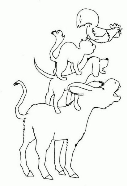 Бременские музыканты рисунок