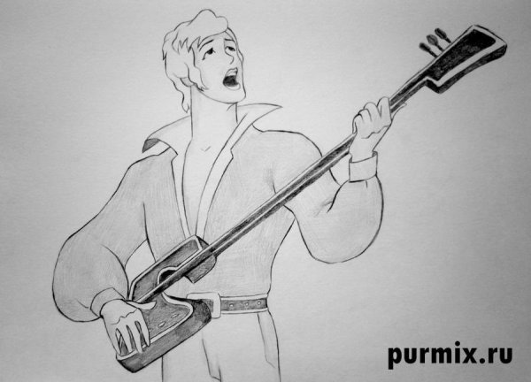 Бременские музыканты рисунок карандашом