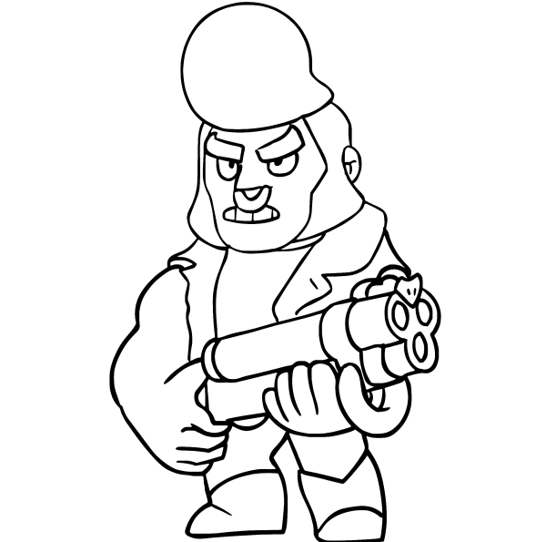 Раскраска Браво старс генерал Гавс