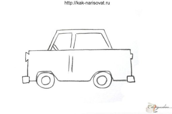 Рисунок машины Гелик для срисовки