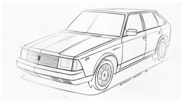 Нарисовать Москвич 2141 Цоя