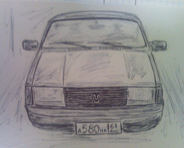 Нарисовать Москвич 2141 Цоя