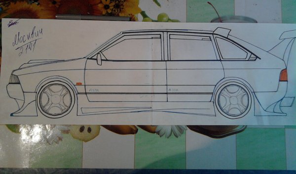 Москвич 2141 рисунок