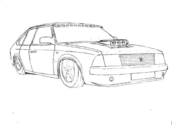 Москвич АЗЛК 2141 раскраска