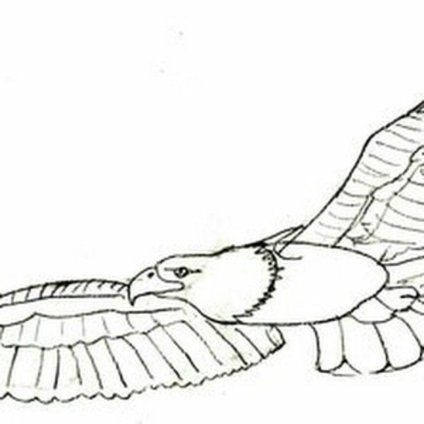 Рисунок к стихотворению с Поляны Коршун поднялся