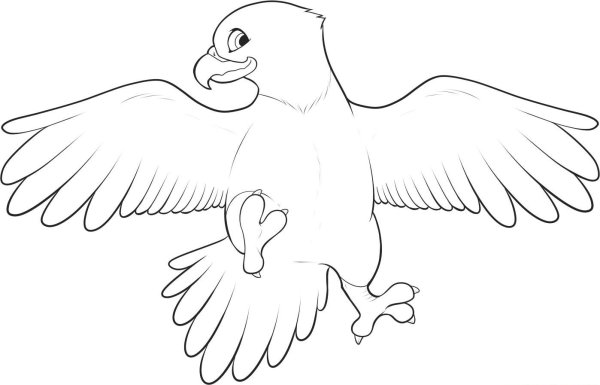 Орел раскраска для детей