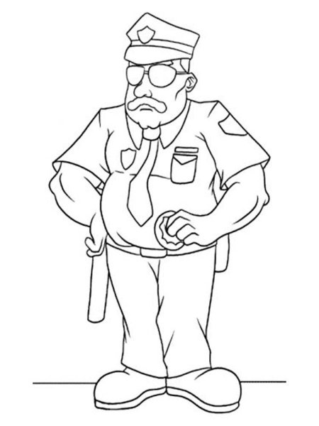Раскраска милиционер