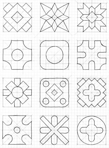 Геометрический узор в квадрате