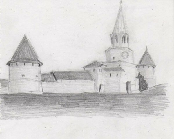 Картина Колмогорцева Казань Кремль