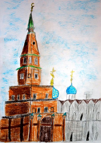 Башня Сююмбике Казанский Кремль рисунок